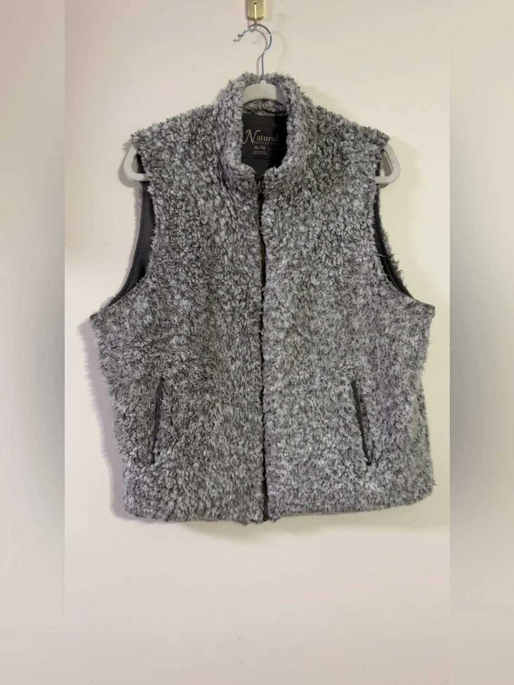 Natural Reflections Gray Sherpa Vest